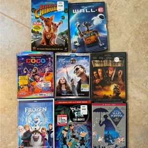 8 Disney DVDs
